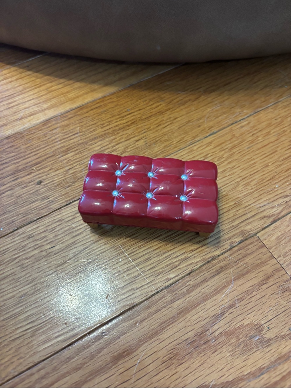 Fisher-Price Loving Family Dollhouse Red Ottoman Furniture Replacement Piece Toy